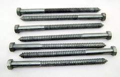 (10) Galvanized Hex Head 3/4 x 12″ Lag Bolts Wood Screws