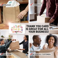 Thank You Cards Small Business (3.5 x 2 Inches – 100 pcs, 300GSM) by Modern 5th