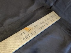 3/4×2 1/2″ Titanium Flat Stock 20″L Ti6AL4V , .750×2.500″ Ti ELI Grade 23