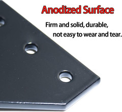 10Pcs 2020 Corner Bracket Plate Anodised L Shape 5 Hole 90 Degree outside Joinin