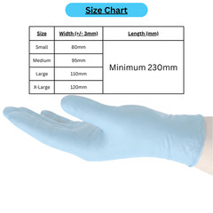 Blue Disposable Nitrile Gloves 3 Mil Medium, Latex-Free, 1000 Gloves per Case