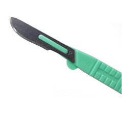 10 pcs DISPOSABLE STERILE SURGICAL SCALPELS #10 WITH GRADUATED PLASTIC HANDLE