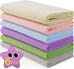 6 Rolls 12″X35″ 1.4Mm Thick Soft Felt Fabric Sheet 6 Assorted Morandi Series Col
