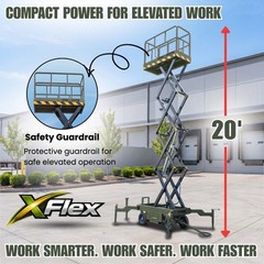 TYPHON xFlex-2037W Walk-Behind Scissor Lift 1102 lbs load capacity Electric 110V
