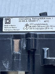Square D QOM2200VH 200A 2P 120/240V Circuit Breaker Free Shipping USA