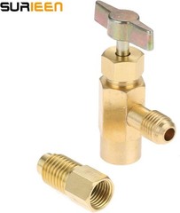 R1234YF Self-Sealing Can Tap with R134A Tank Adapter, 1/4″ SAE 1/2″ LH Thread…
