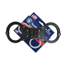 Smith & Wesson 350095 Model 300 Hinge-Linked Handcuffs & Keys M300 Cuffs, Blued
