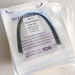 Dental Orthodontic Heat Thermal Activated NITI Arch Wires Ovoid Round Wire