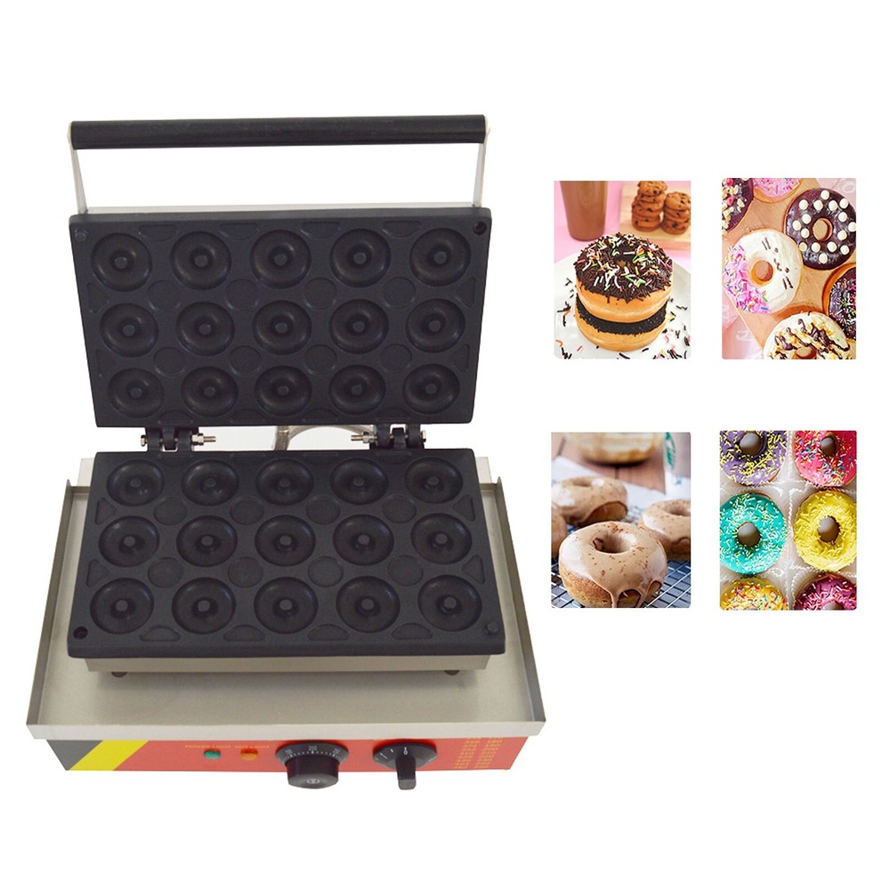 15 Donuts Commercial Electric Donut Maker Waffle Machine Doughnut Machine