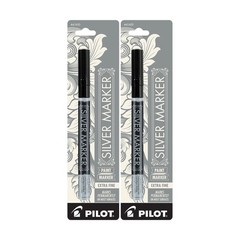 PILOT Silver Metallic Marker, Extra Fine Point 2-Pack