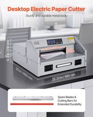 VEVOR Electric Paper Cutter 300W Guillotine Trimmer Cutter Machine with Casters