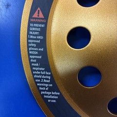 KSEIBI 9-Inch Diamond Cup Grinding Wheel, Double Row Grinder #644043