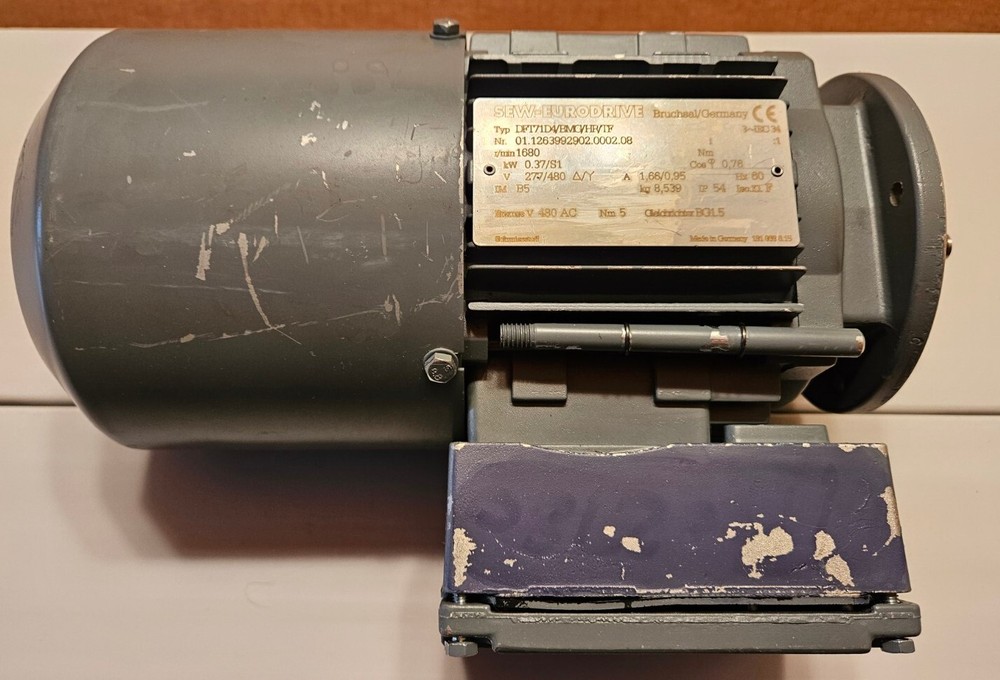 NEW, Sew-Eurodrive Brake Motor DFT71D4/BMG/HR/TF, 1680rpm, 0.5hp, 230/460VAC