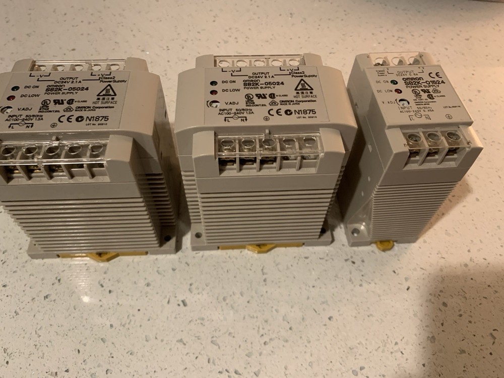 Omron (2) S82K-05024 Power Supply Module 24V & (1) S82K-01524