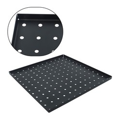 4 Pack 12″x12″ Black Metal Pegboard Panels Heavy Duty Pegboard Wall Organizer