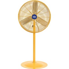 Deluxe Oscillating Pedestal Fan 30″ Diameter Safety Yellow 1/2HP 10000CFM