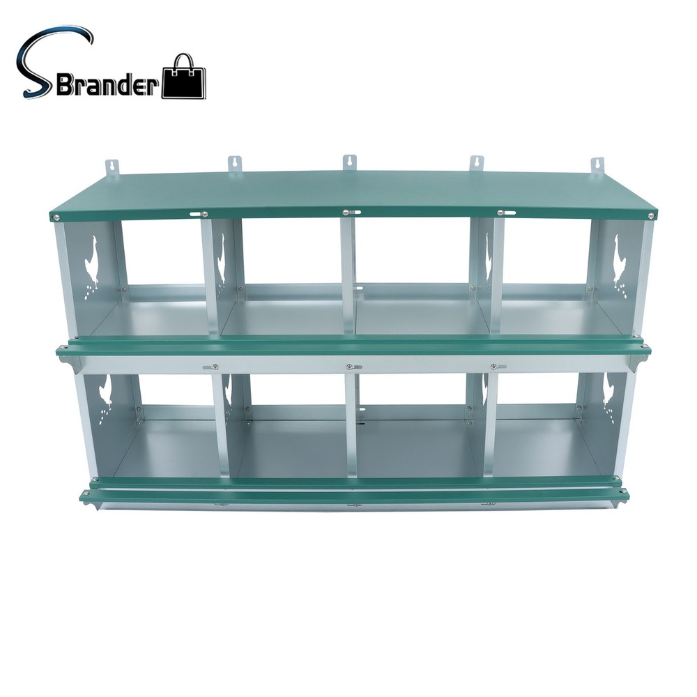 Easy To Install 8 Hole Metal Chicken Nesting Boxes For Chicken Hens Laying Eggs