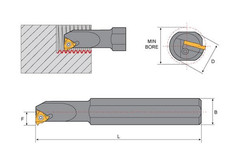 3/8″ X 4″ RH Internal Indexable Threading Boring Bar 404-2220 P]