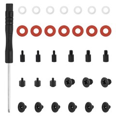 Kalote 32PCS M2x2.5, M3x3, M2x3+4.5, M3x6+3, M2x6+4, 32Pcs Black M.2 Screws