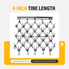 4FT X 4FT Heavy Duty Drag Harrow For ATV UTVs Leveling Grading Powder Coated
