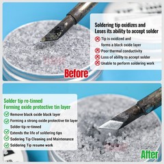 BEEYUIHF 26g Soldering Tip Tinner Activator Cleaner Refresher 5 Cleaning Sponge