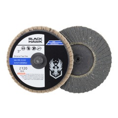 10 Pack – 3″ Mini Flap Discs 120 Grit Quick Change Sanding Roloc Style Type R