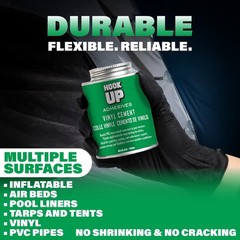 Vinyl Cement – Waterproof Pool Liner Repair Glue for Vinyl & PVC, Fast-Drying…