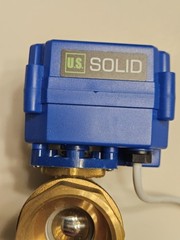U.S. Solid Motorized Ball Valve 1in Standard Port Brass 9-24V NC Auto Return Ope