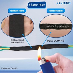 Wire Harness Tape 7 Rolls-Total 328 FT, Polyester Fabric,Flame Retardant,at 257℉