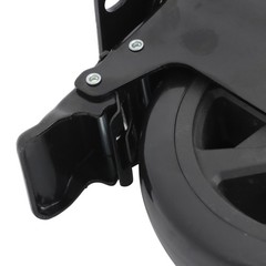 4Pcs Heavy Duty Casters Black 6″ W/ Brake 360° steering With 2× Hardware Kits