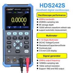 OWON HDS200 Series Handheld Digital Oscilloscope 2CH+1CH Waveform Generator USB