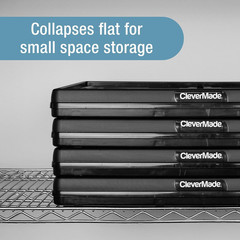 Heavy Duty 60L Collapsible Storage Crate – Stackable Organizer for Car & Garage