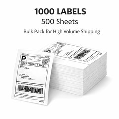 1000 Premium 8.5″ X 5.5″ Half Sheet Self Adhesive Shipping Labels –