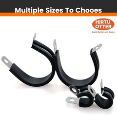 10 PCS 1-3/8 Inch 304 Stainless Steel Cable Clamps (34mm), Silver
