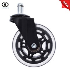 Heavy Duty Office Chair Caster Rubber Swivel Wheels Replacement Set of 5 3 inch