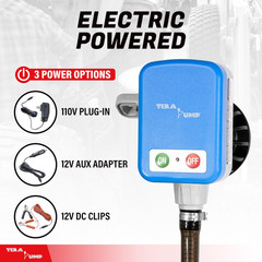 Electric Powered 55 Gallon Drum Barrel Pump, 2.4GPM | Quick Stop Flow Control No