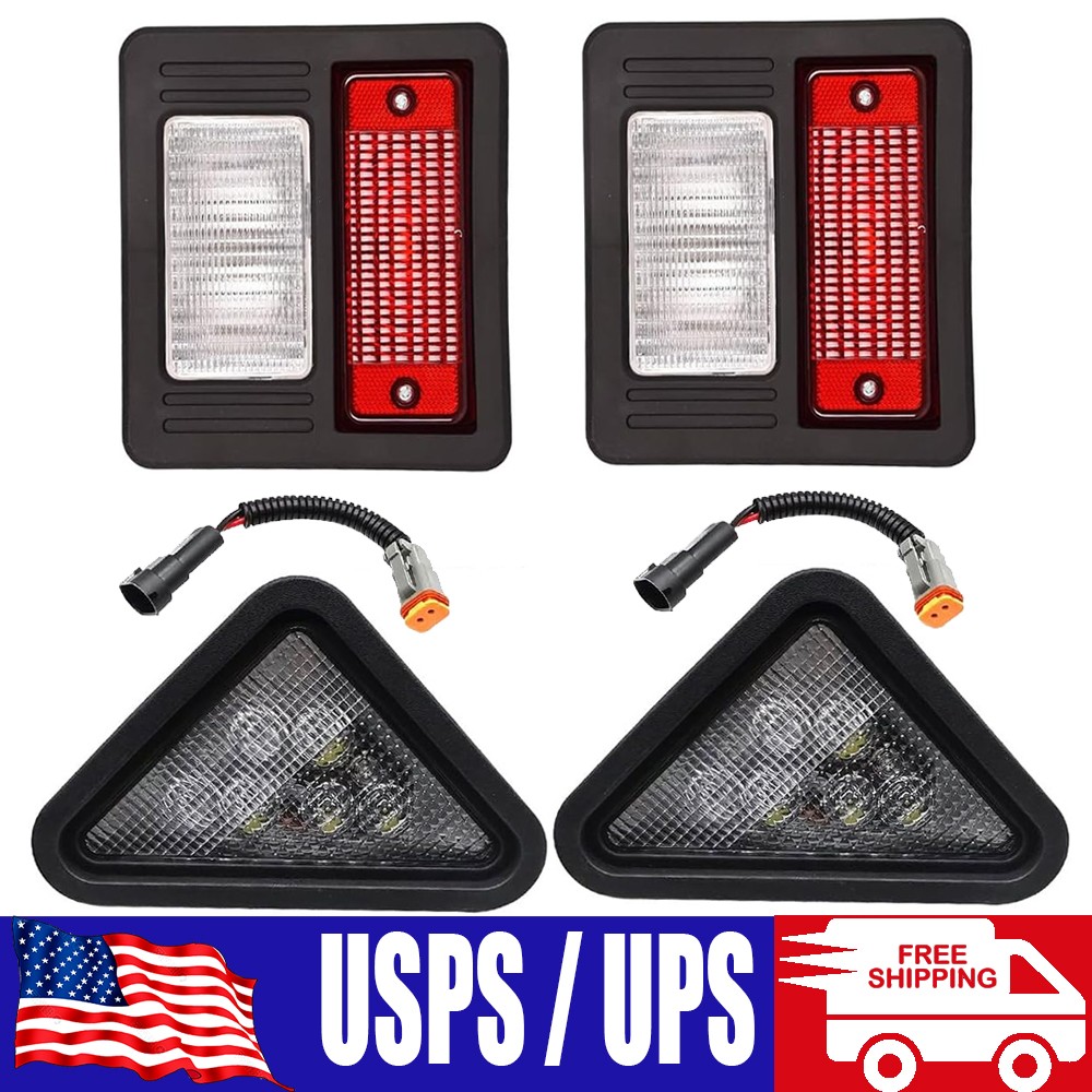 Front LED Light Kit + Halogen Rear Taillights For Bobcat S185 S205 S220 S250