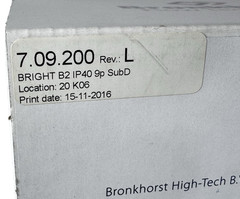 Bronkhorst 7.09.200 Rev L Bright B2 IP40 9p SubD Controller Display Readout Kit