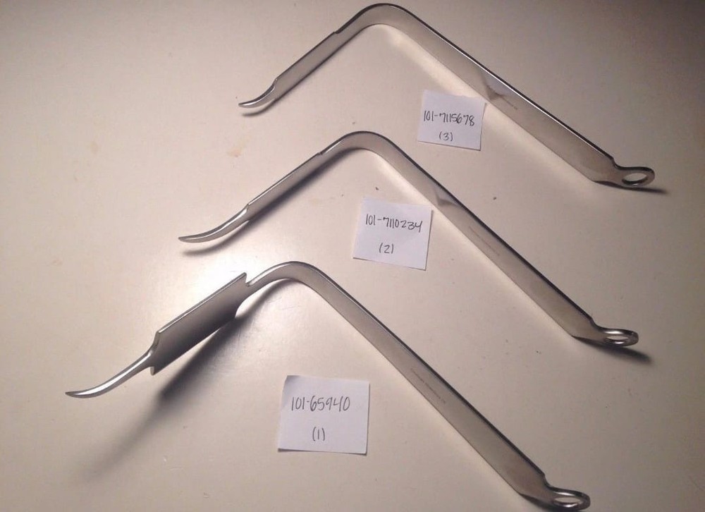 Set of 3 Bent Hohmann Retractors Orthopedic Surgical Instrument Set – Stainless