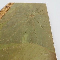Vtg Blue Handworks Handmade Journal/Sketchbook – Leaf Cover/Bamboo Indonesia NOS