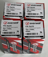4 PCS 70uf x 370 VAC Multi-Purpose Run Capacitor, 50/60Hz ±5 % of Tolerances
