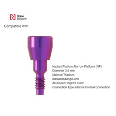 US Dental Healing Cap Closure Cap NOB RP NP Conical NobelActive Implant Abutment