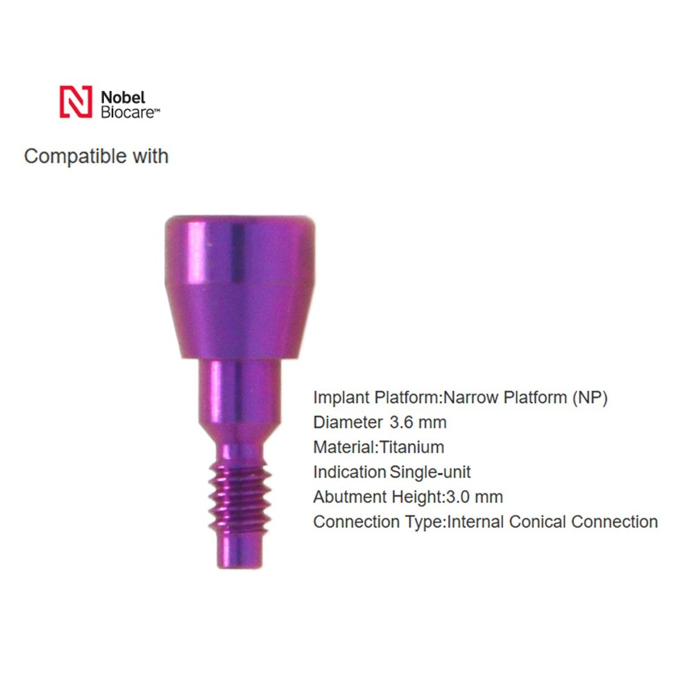 US Ti Healing cap abutment 3.0/5.0/7.0mm Nobel Active Cone NP 3.5 for ∅3.6/5.0mm