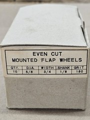 5/8″ x 3/4″ 180 Grit Flap Wheels 1/8″ Shank, 25,000 RPM – Lot of 10