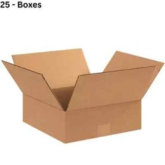 12″ x 12″ x 4″ Corrugated Shipping Boxes – 25 Boxes