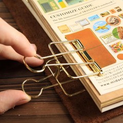 4Pcs Golden Hollow Out Long Tail Wire Binder Clips 51 Millimeters,