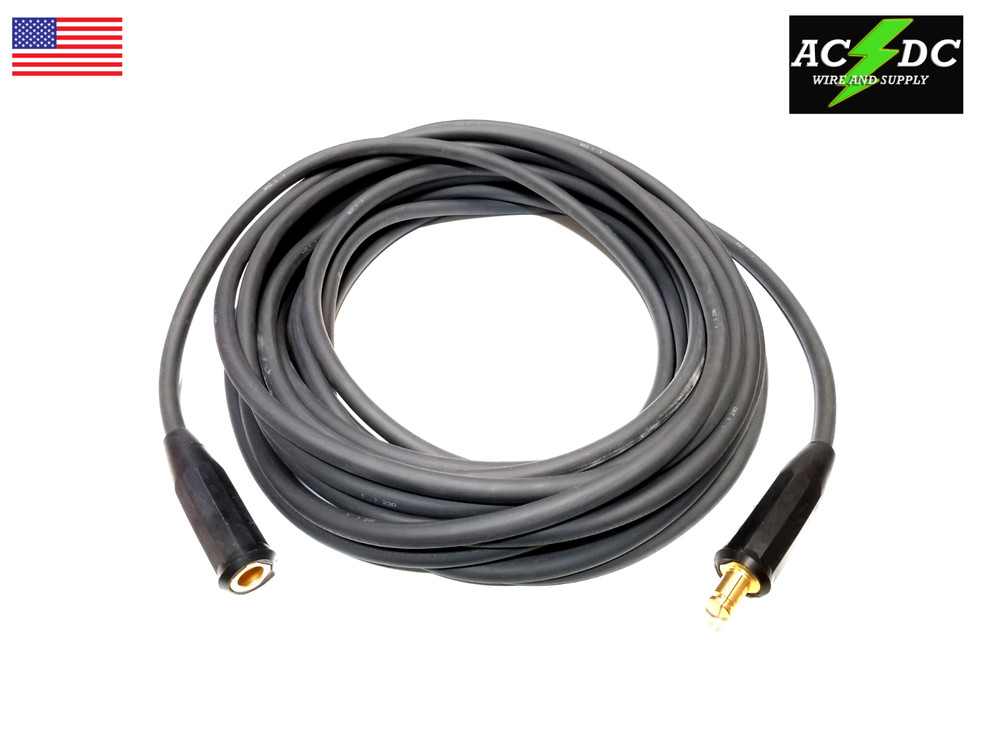 Welding Cable Extension w/ Disconnects #1 THUR 2/0 Size – free shipping New