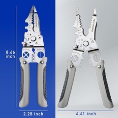 Multi-Function Wire Stripper Tool Electrical,9-In-1 Wire Cutter&Wire Crimping To