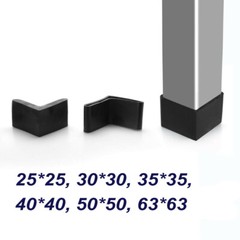 25*25~63*63 Furniture Angle Iron Foot Pads L Shaped Rubber Leg Covers Protectors