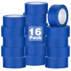 16Pack Blue Painters Tape 2 Inch Wide Masking Tape Bulk for Multi-Surface, Produ